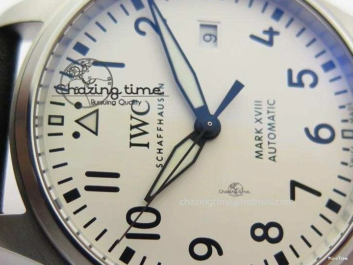 MIROTIME 0310 Mark XVIII IW327002 SS Mk Maker Best Edition White Dial On Black Leather Strap A SunProtective 7298